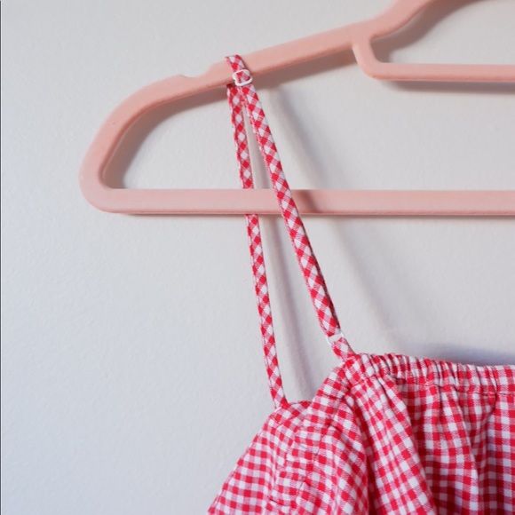 REVOLVE BARDOT SARA BELL GINGHAM OFF THE SHOULDER BLOUSE LIKE NEW - Picture 7 of 7